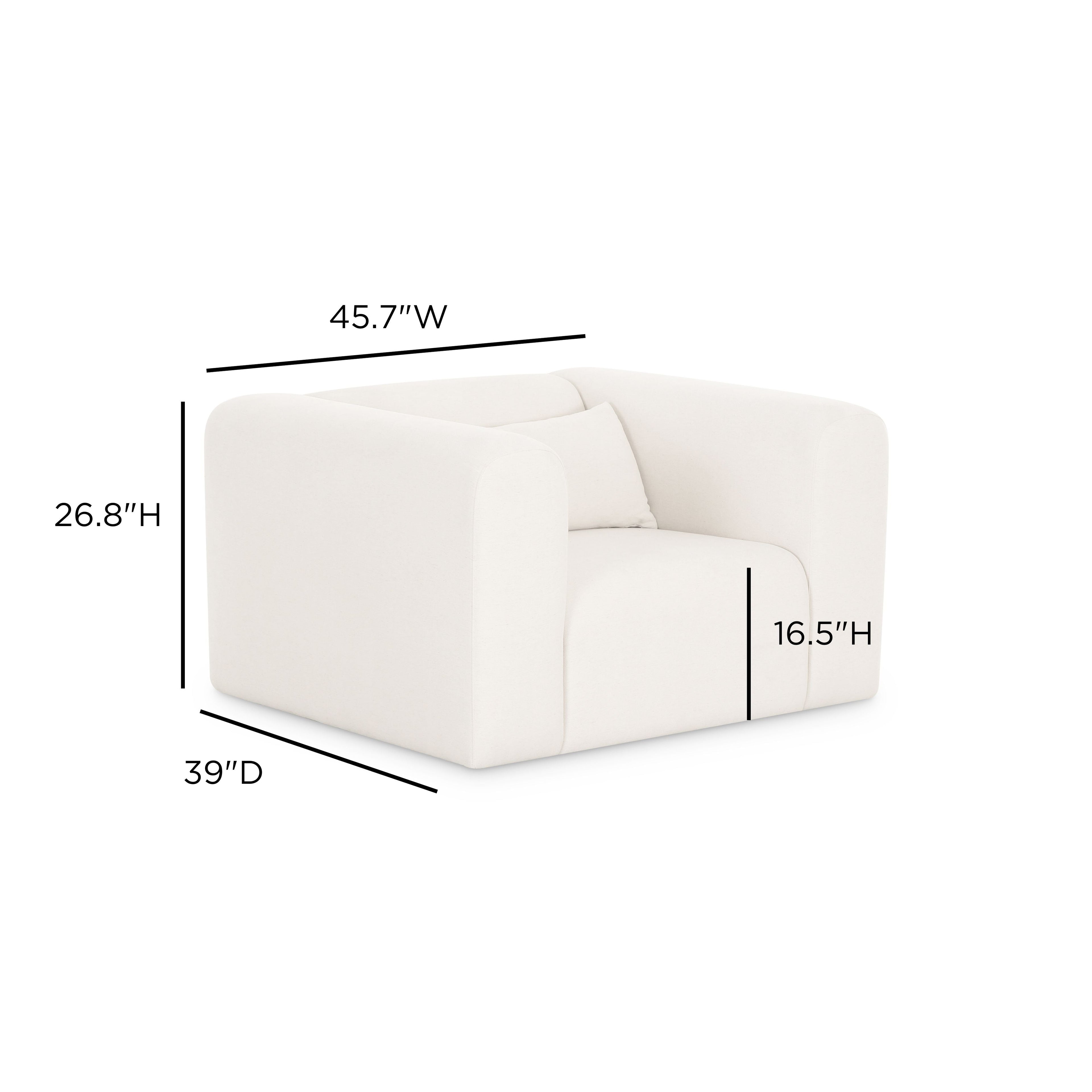 Tarra Cream Performance Chenille Accent Chair