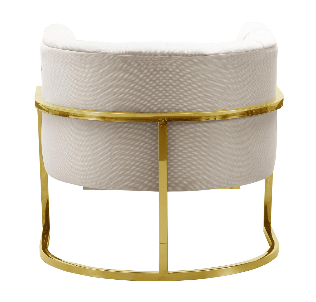 Magnolia Spotted Cream Performance Velvet Accent Chair