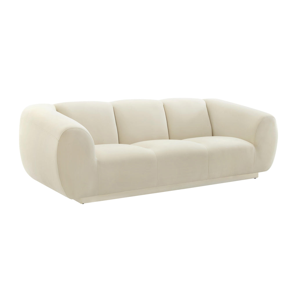 Emmet 90" Performance Velvet Sofa — Cream null