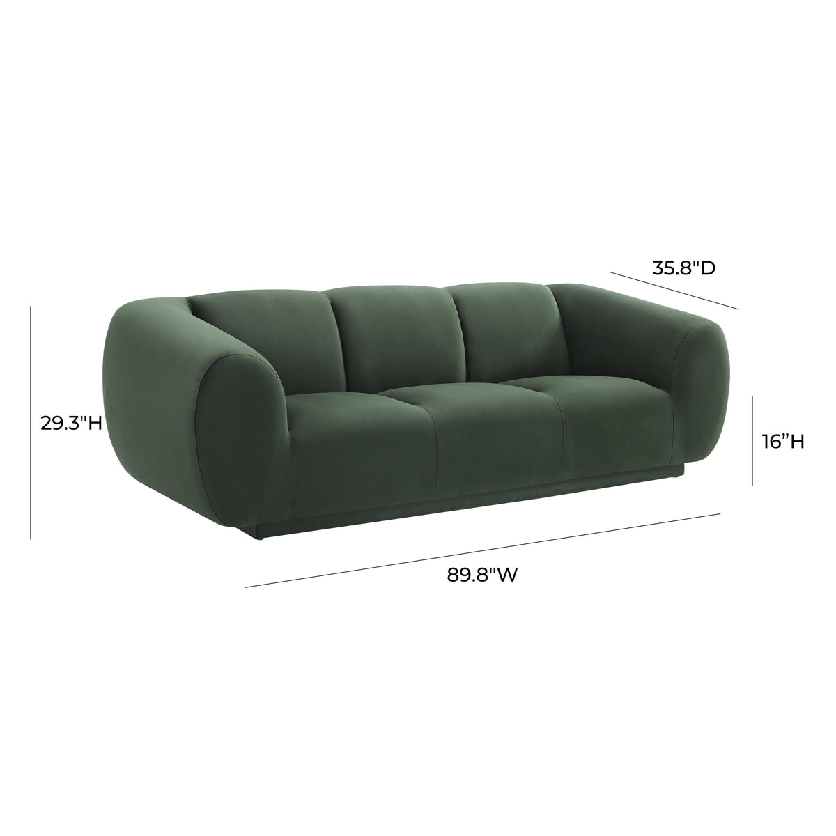 Emmet 90" Performance Velvet Sofa