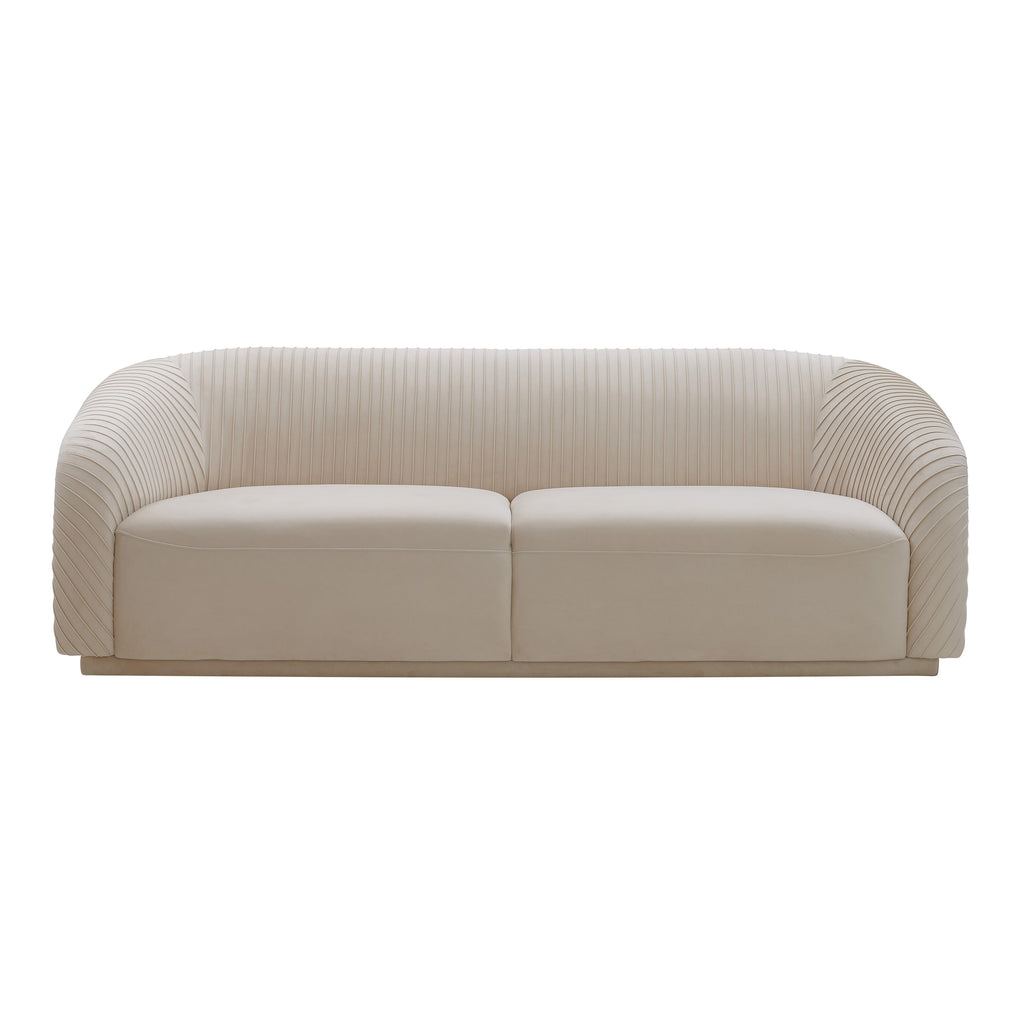 Yara 90.6" Pleated Performance Velvet Sofa
