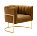 Magnolia Performance Velvet Accent Chair - Gold Base