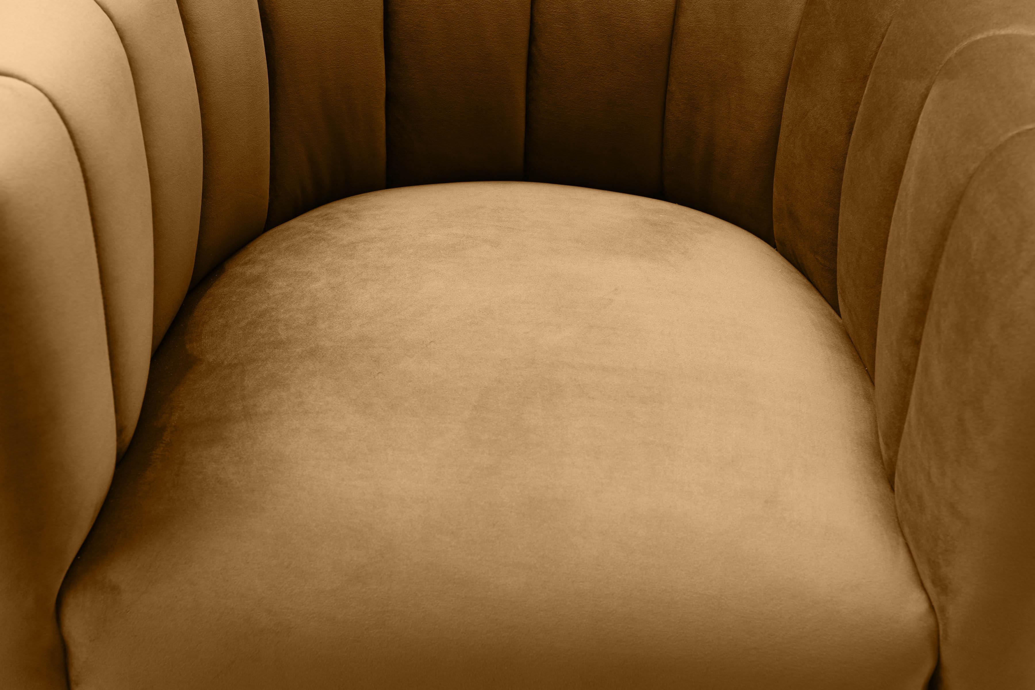 Magnolia Performance Velvet Accent Chair - Gold Base