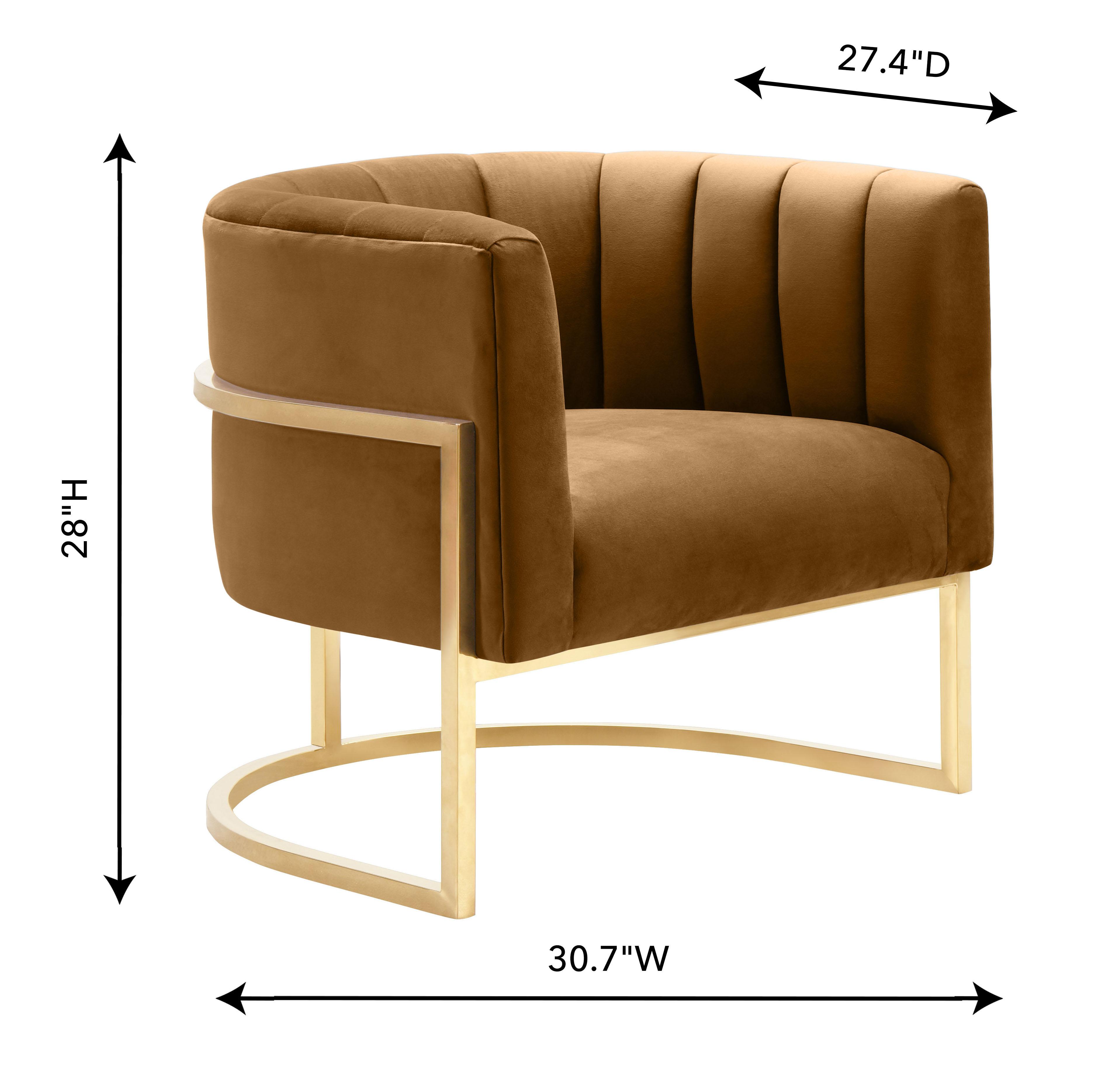 Magnolia Performance Velvet Accent Chair - Gold Base
