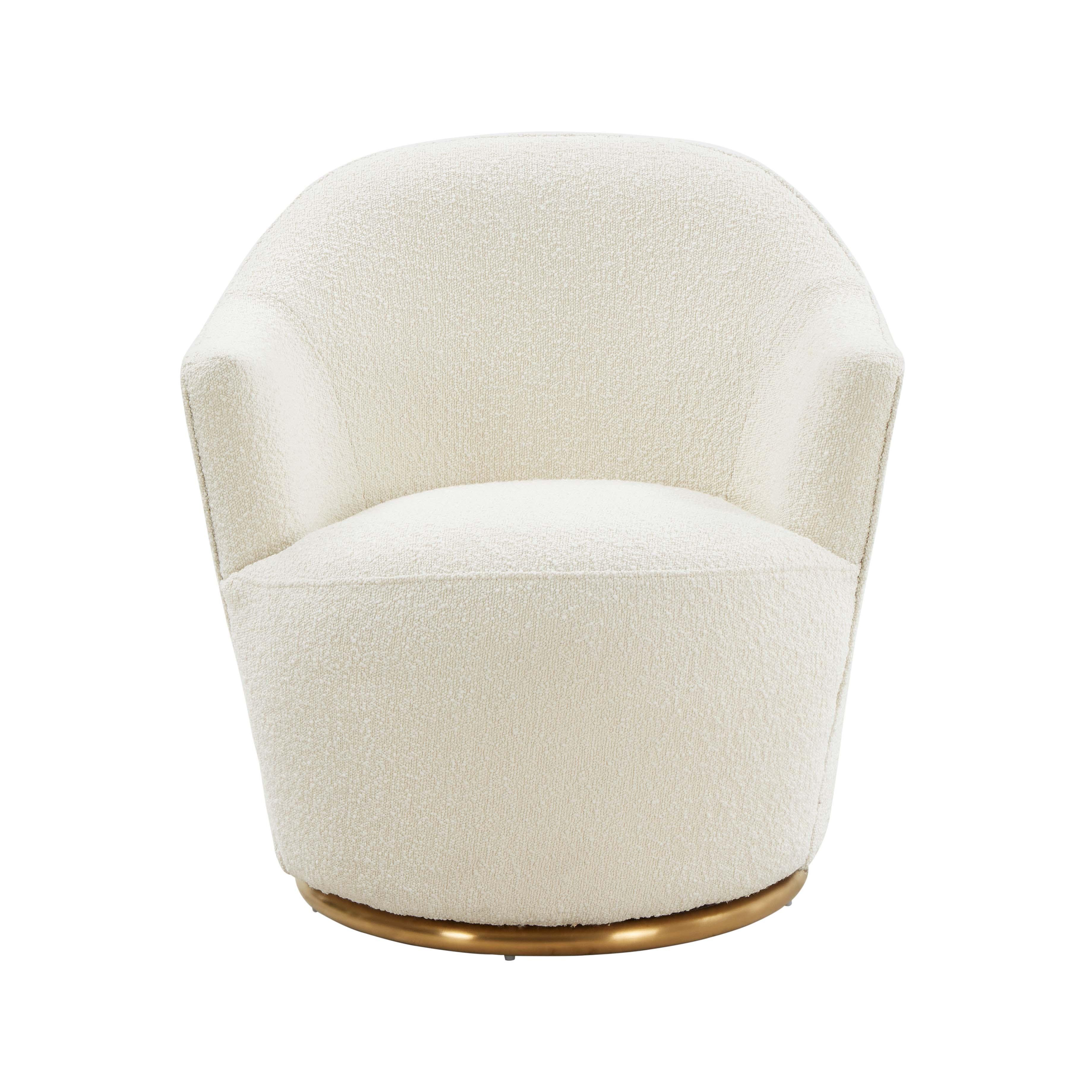 Skyla Performance Boucle Swivel Accent Chair