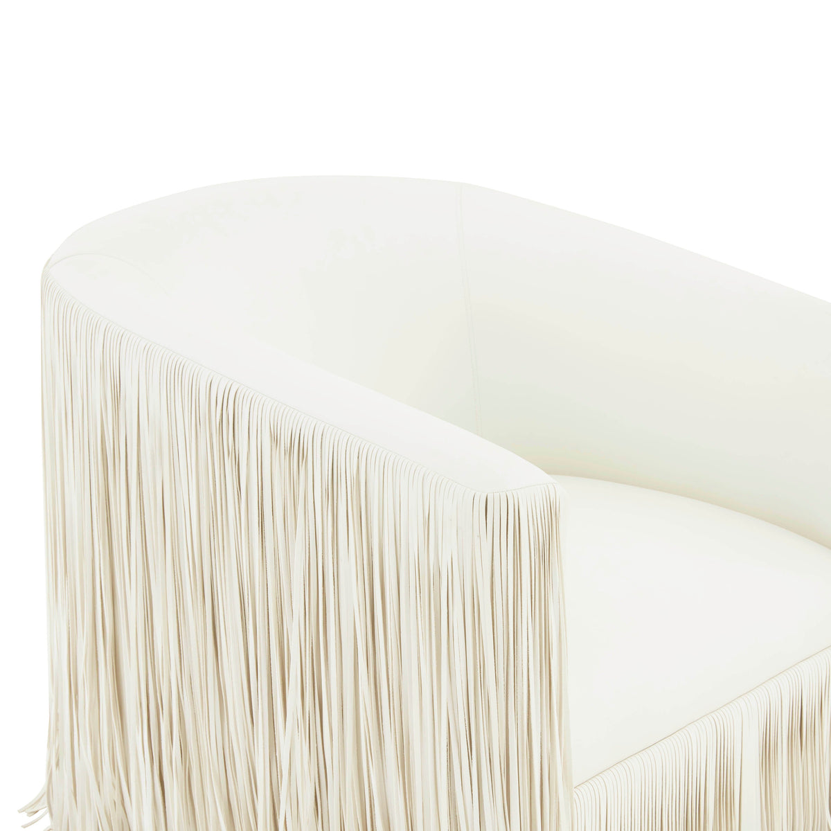 Shag Me Performance Vegan Leather Swivel Accent Chair