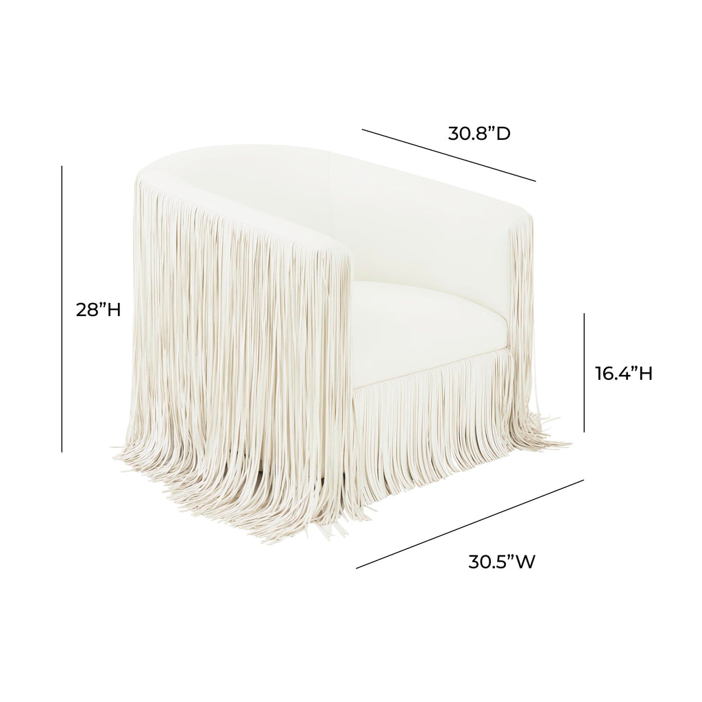 Shag Me Performance Vegan Leather Swivel Accent Chair