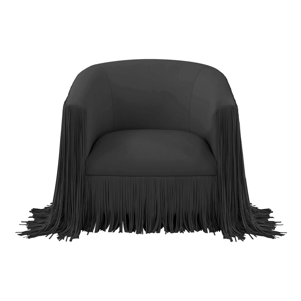 Shag Me Performance Vegan Leather Swivel Accent Chair