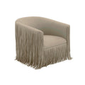 Shag Me Performance Vegan Leather Swivel Accent Chair