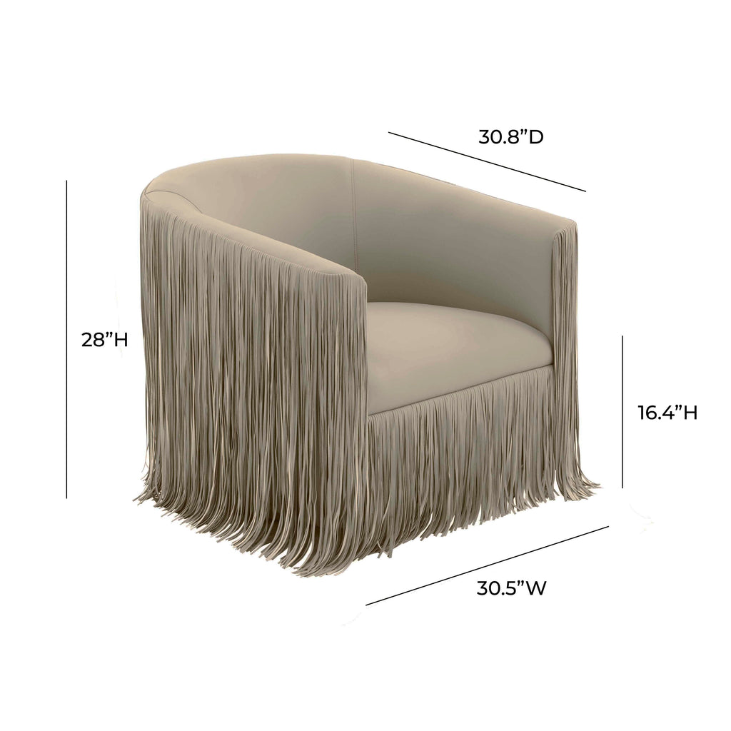 Shag Me Performance Vegan Leather Swivel Accent Chair