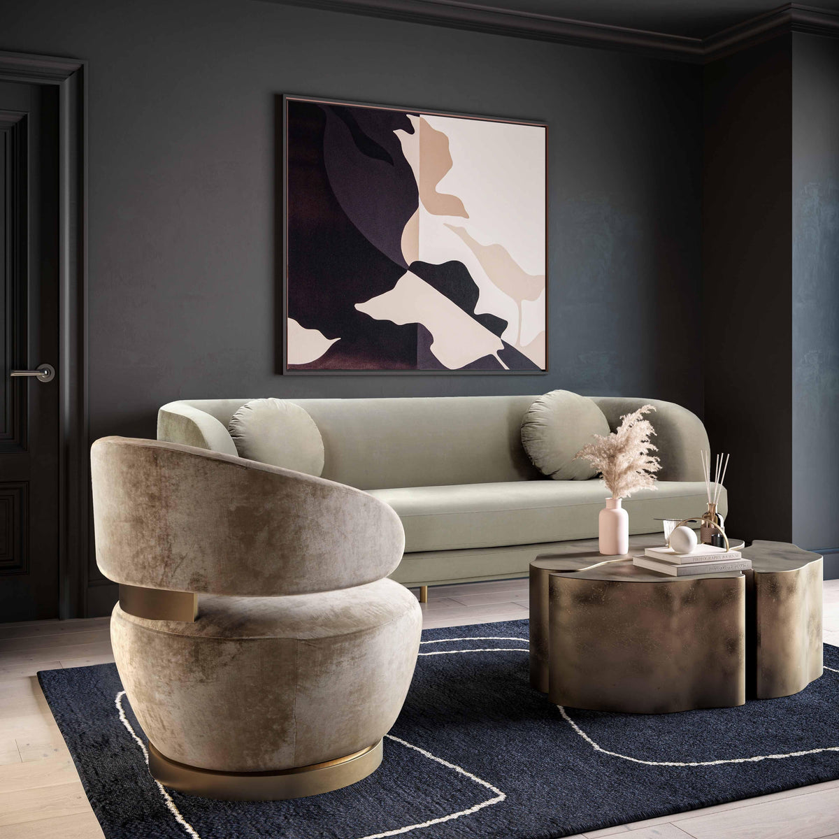 Austin Performance Fabric Swivel Accent Chair