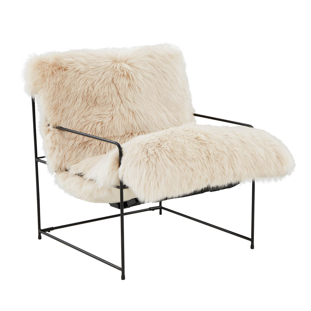 Kimi Genuine Sheepskin Accent Chair