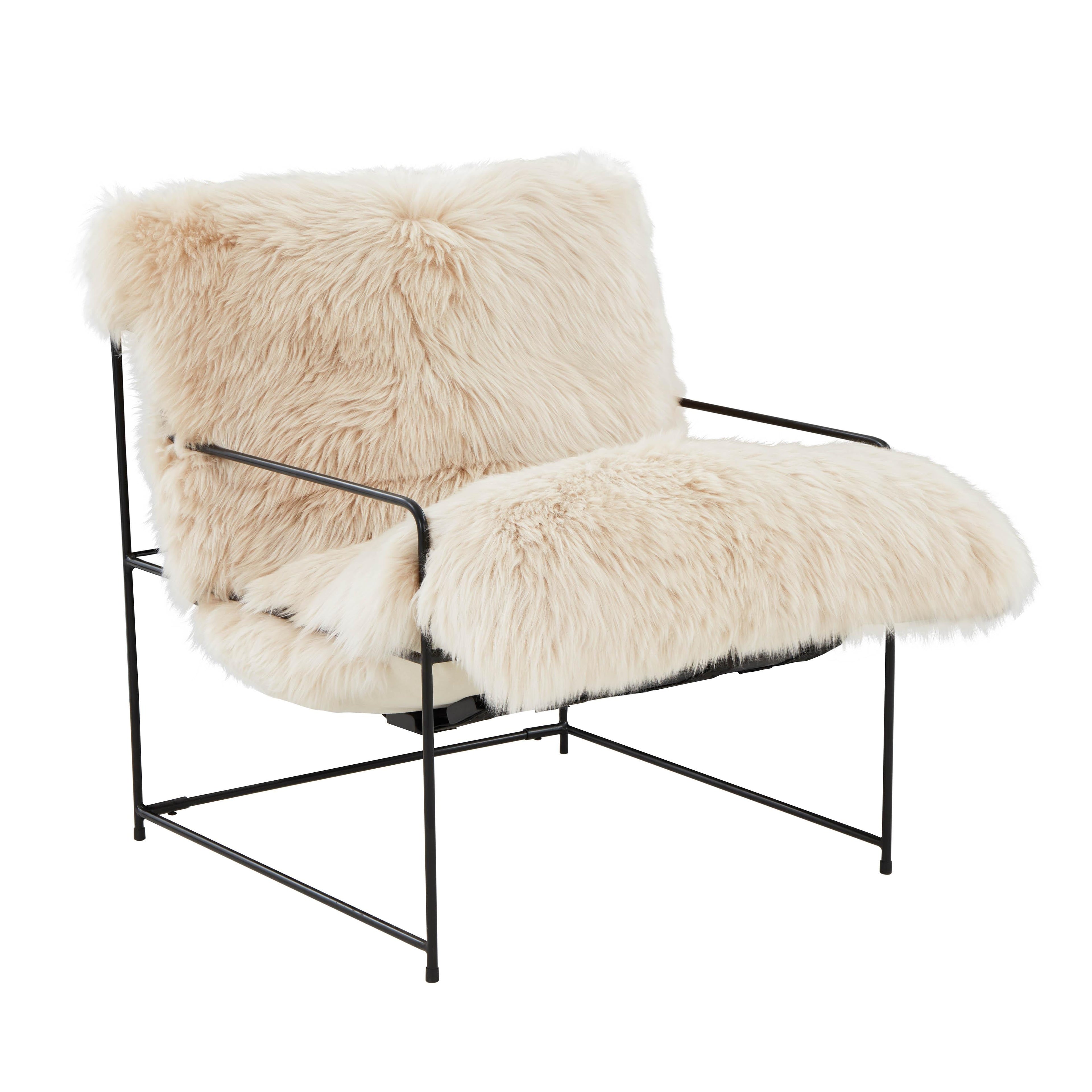 Kimi Genuine Sheepskin Accent Chair