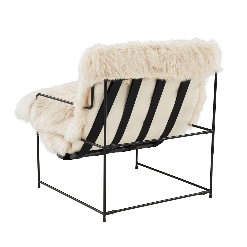 Kimi Genuine Sheepskin Accent Chair