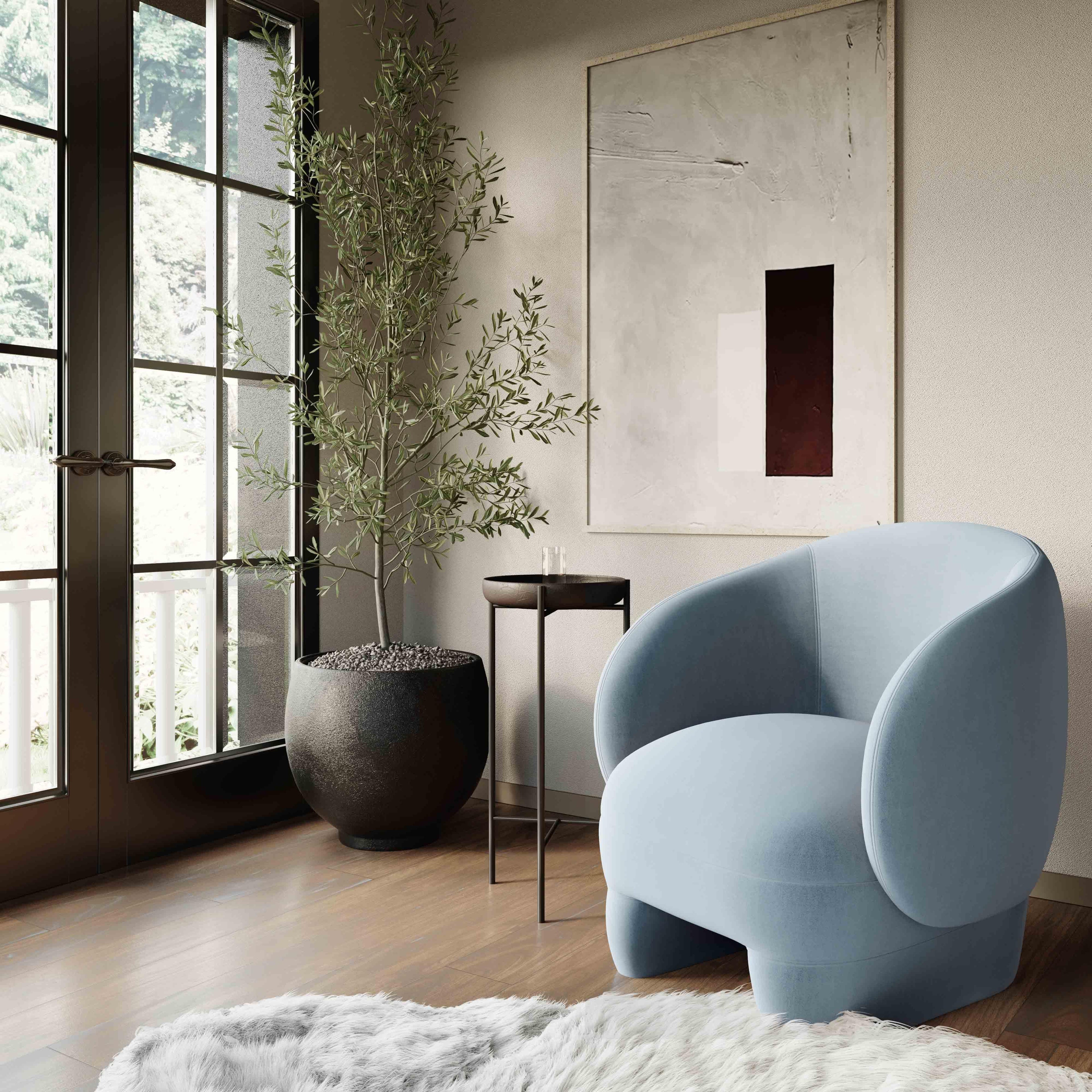 Kiki Performance Velvet Accent Chair