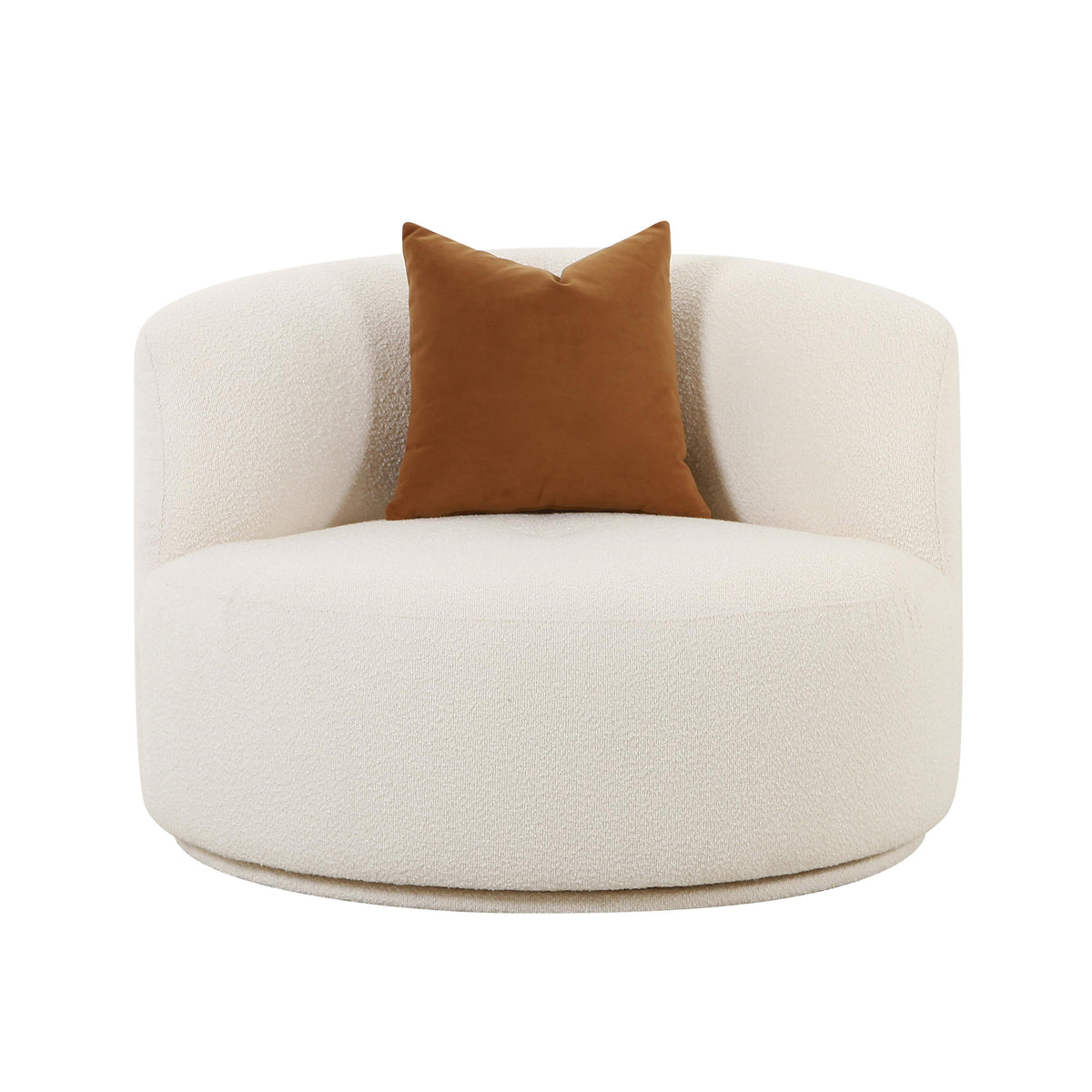 Fickle Cream Performance Boucle Swivel Chair