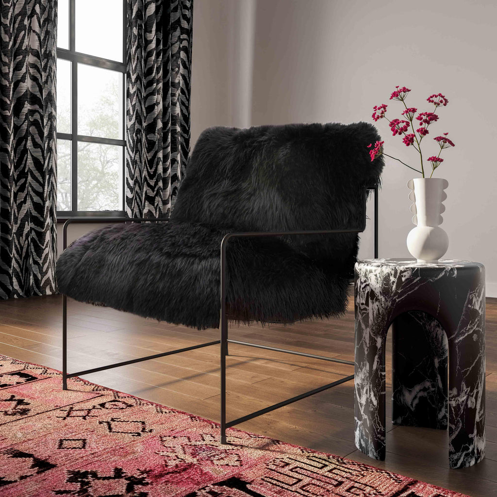 Kimi Genuine Sheepskin Accent Chair