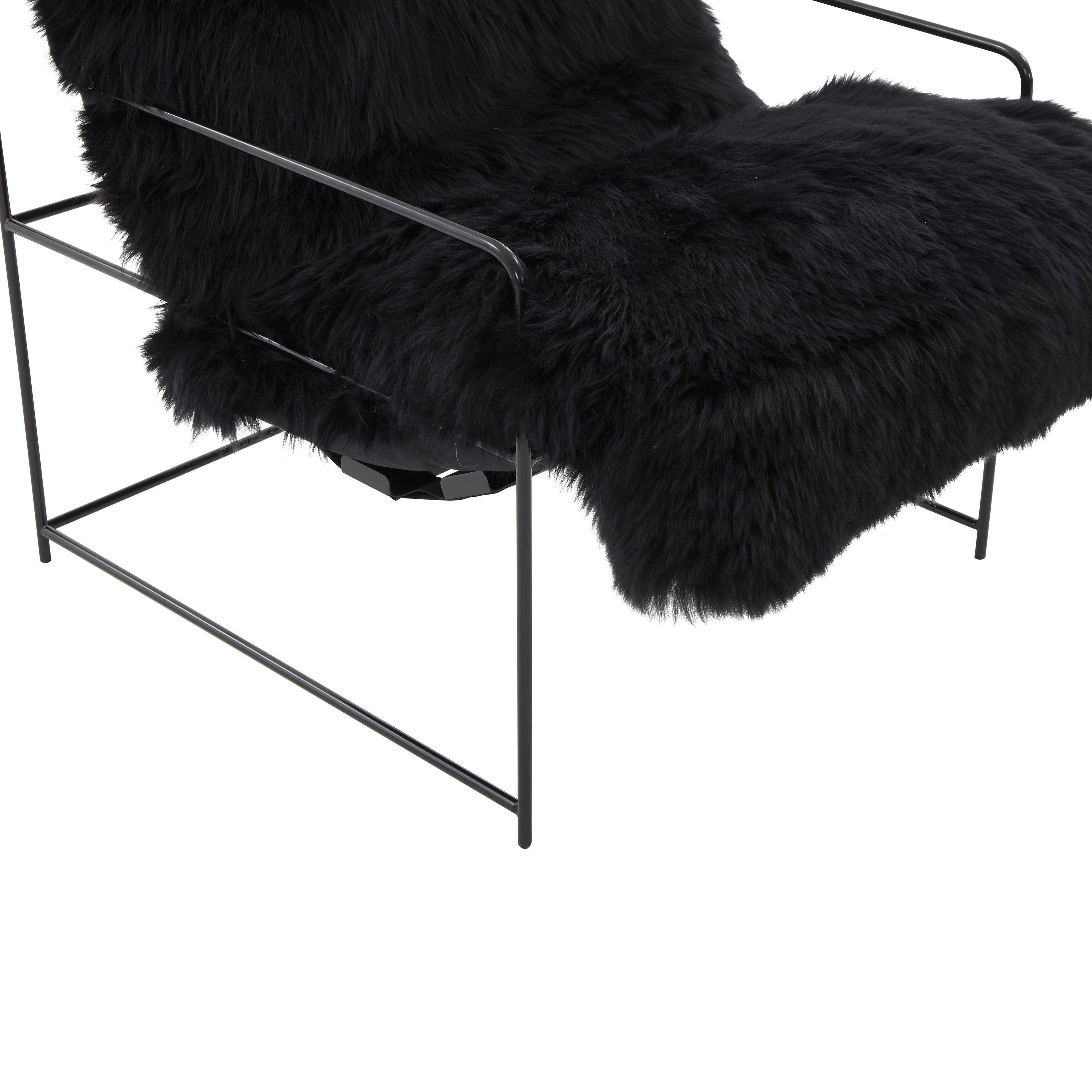 Kimi Genuine Sheepskin Accent Chair