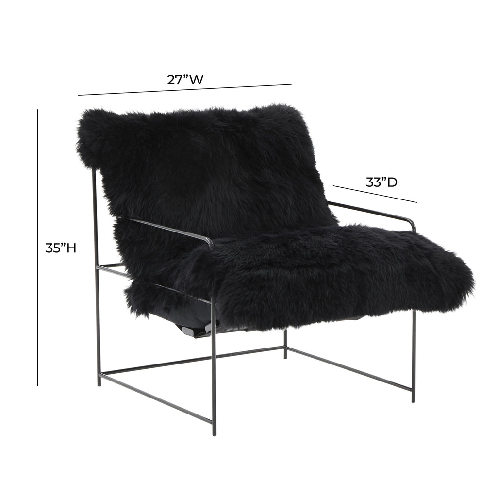 Kimi Genuine Sheepskin Accent Chair