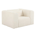 Tarra Fluffy Oversized Performance Corduroy Accent Chair — Cream null