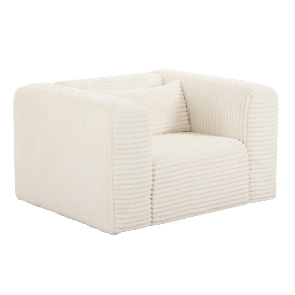 Tarra Fluffy Oversized Performance Corduroy Accent Chair