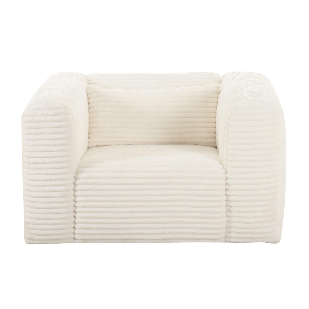 Tarra Fluffy Oversized Performance Corduroy Accent Chair