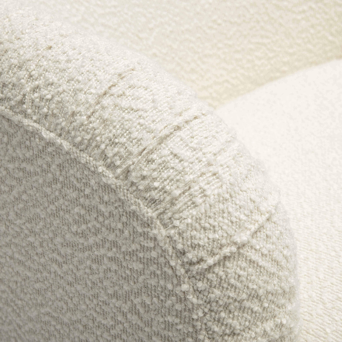 Pamela Cream Performance Boucle Tasseled Lounge Accent Chair