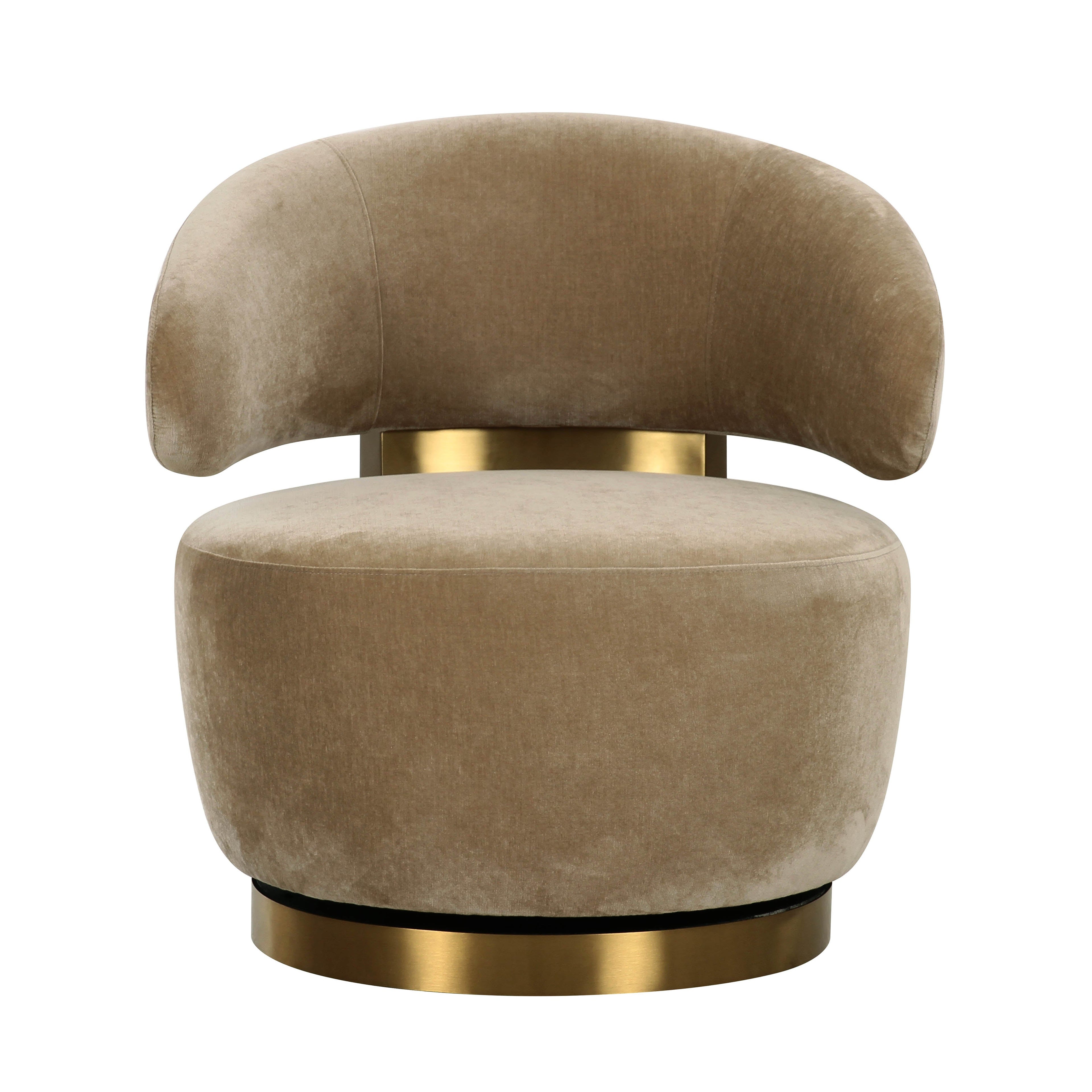 Austin Upcycled Contract-Grade Fabric Swivel Accent Chair