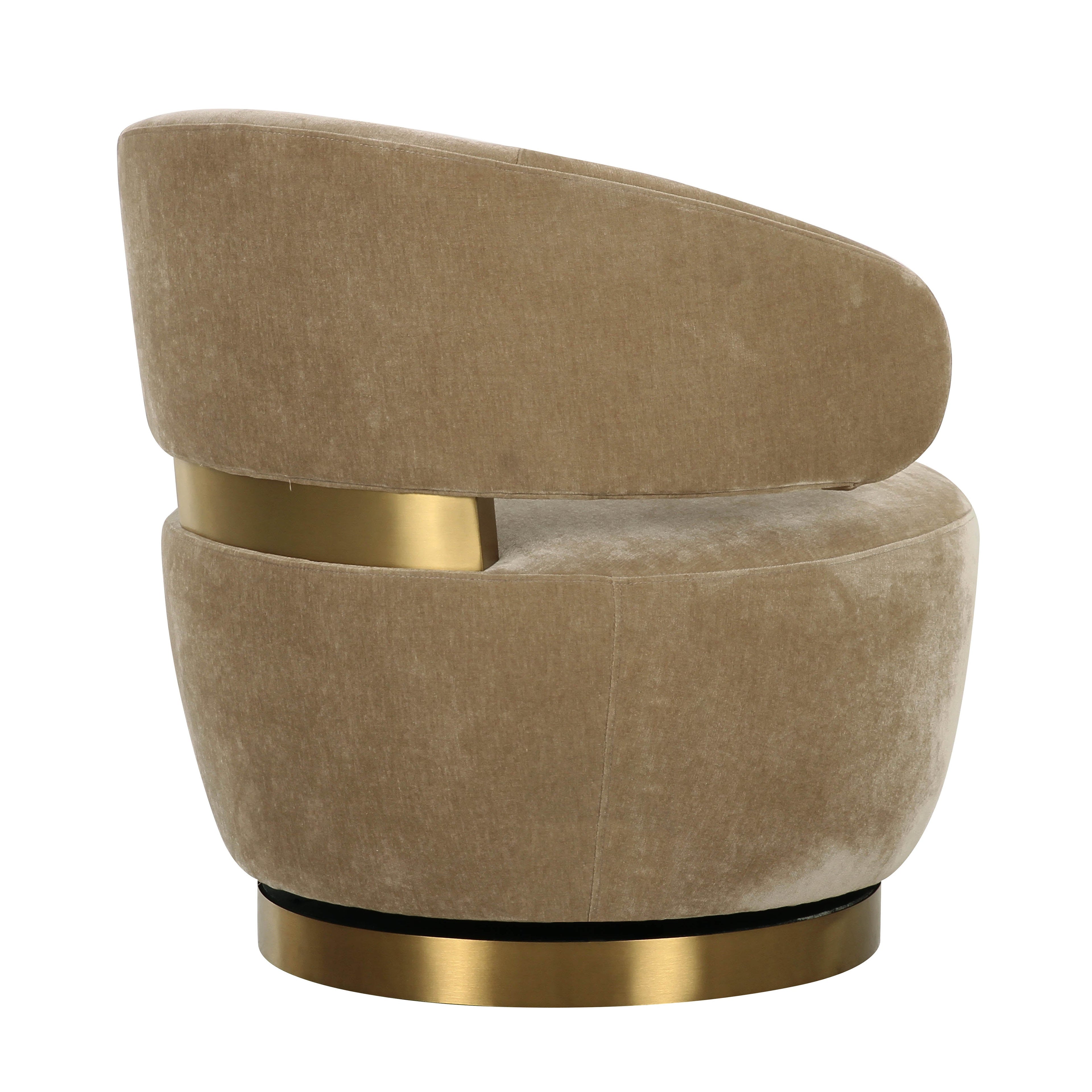 Austin Upcycled Contract-Grade Fabric Swivel Accent Chair
