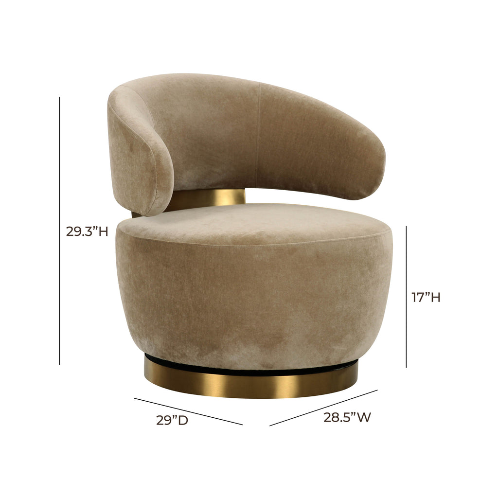 Austin Upcycled Contract-Grade Fabric Swivel Accent Chair