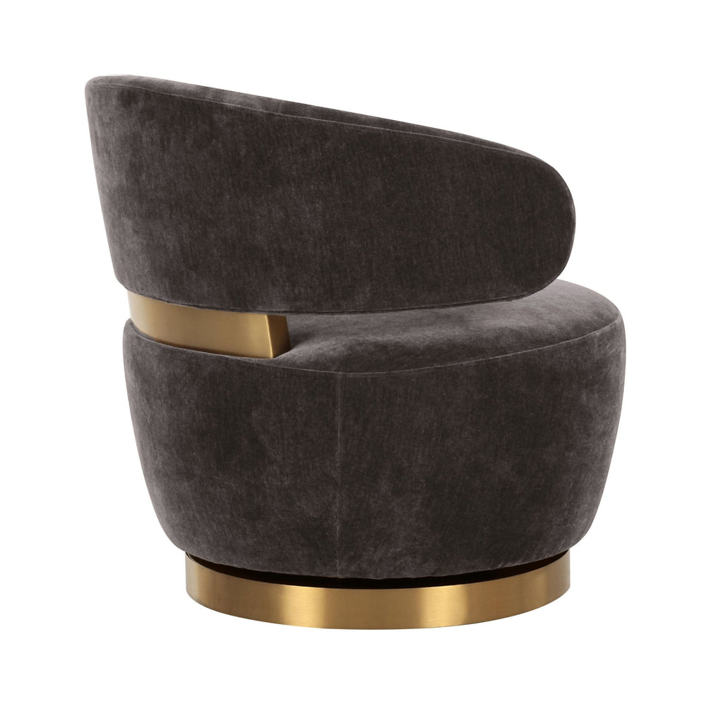 Austin Upcycled Contract-Grade Fabric Swivel Accent Chair