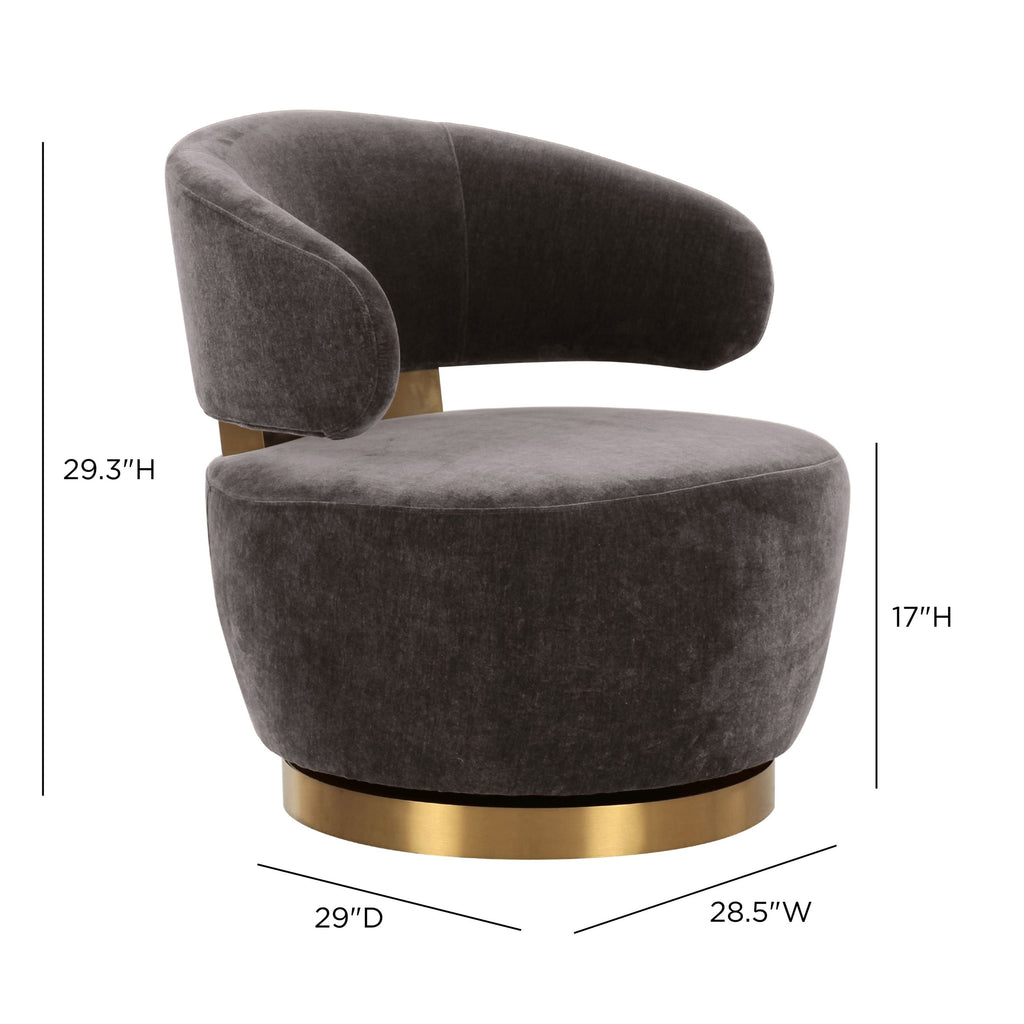 Austin Upcycled Contract-Grade Fabric Swivel Accent Chair