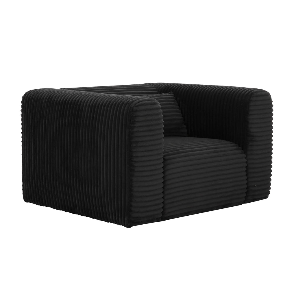 Tarra Fluffy Oversized Performance Corduroy Accent Chair
