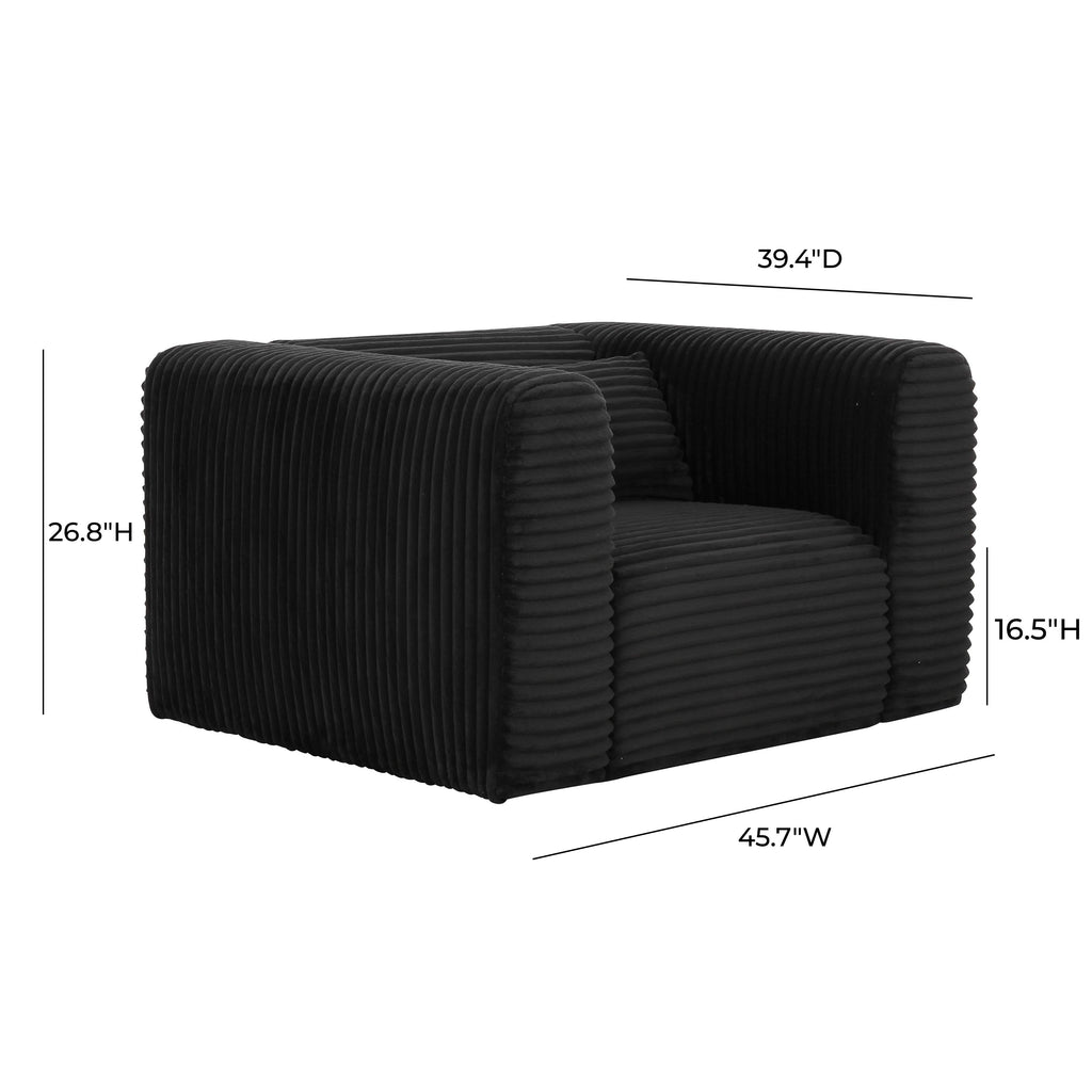 Tarra Fluffy Oversized Performance Corduroy Accent Chair