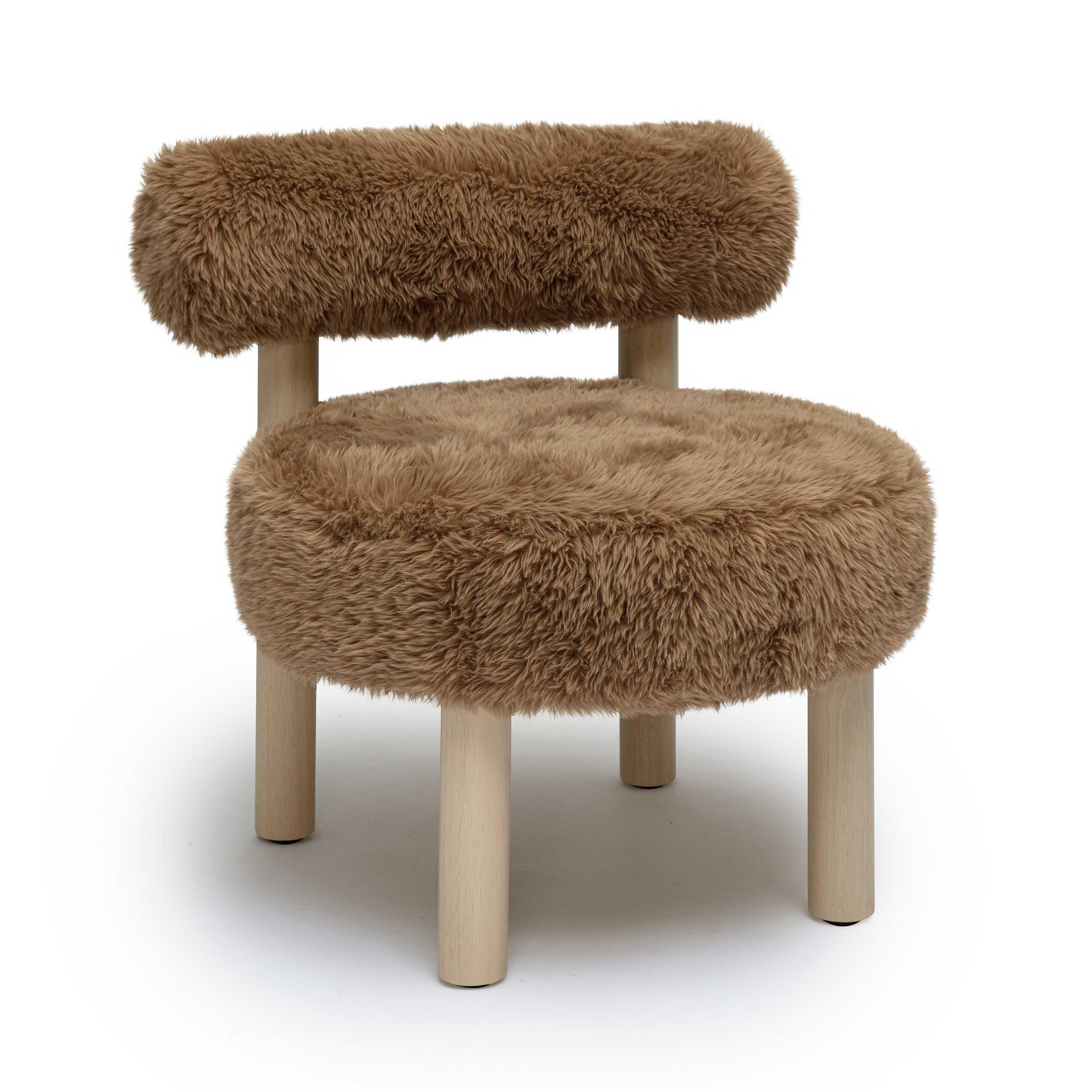Carmel Contract-Grade Vegan Shearling Accent Chair