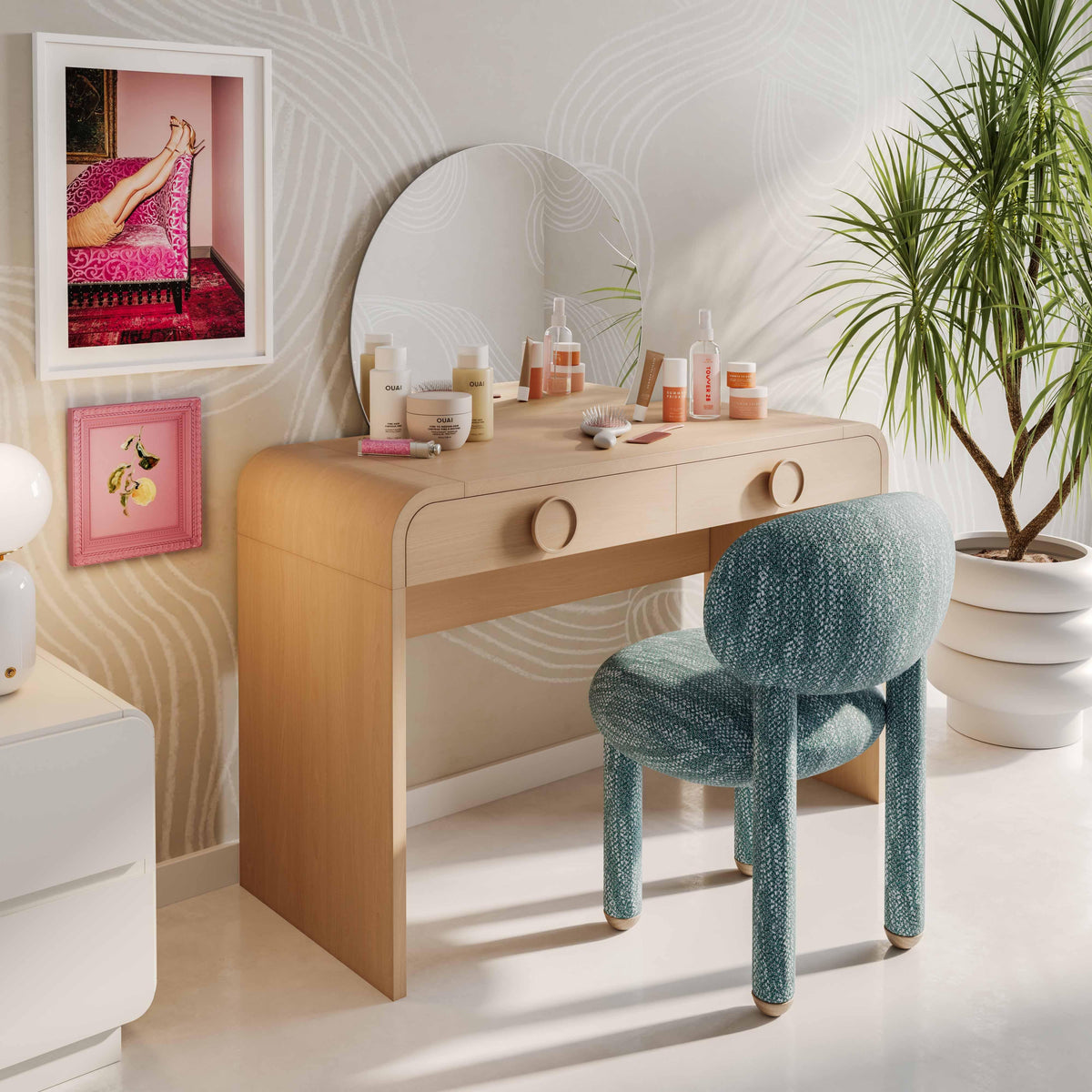 Manu Nubby Performance Fabric Side Chair