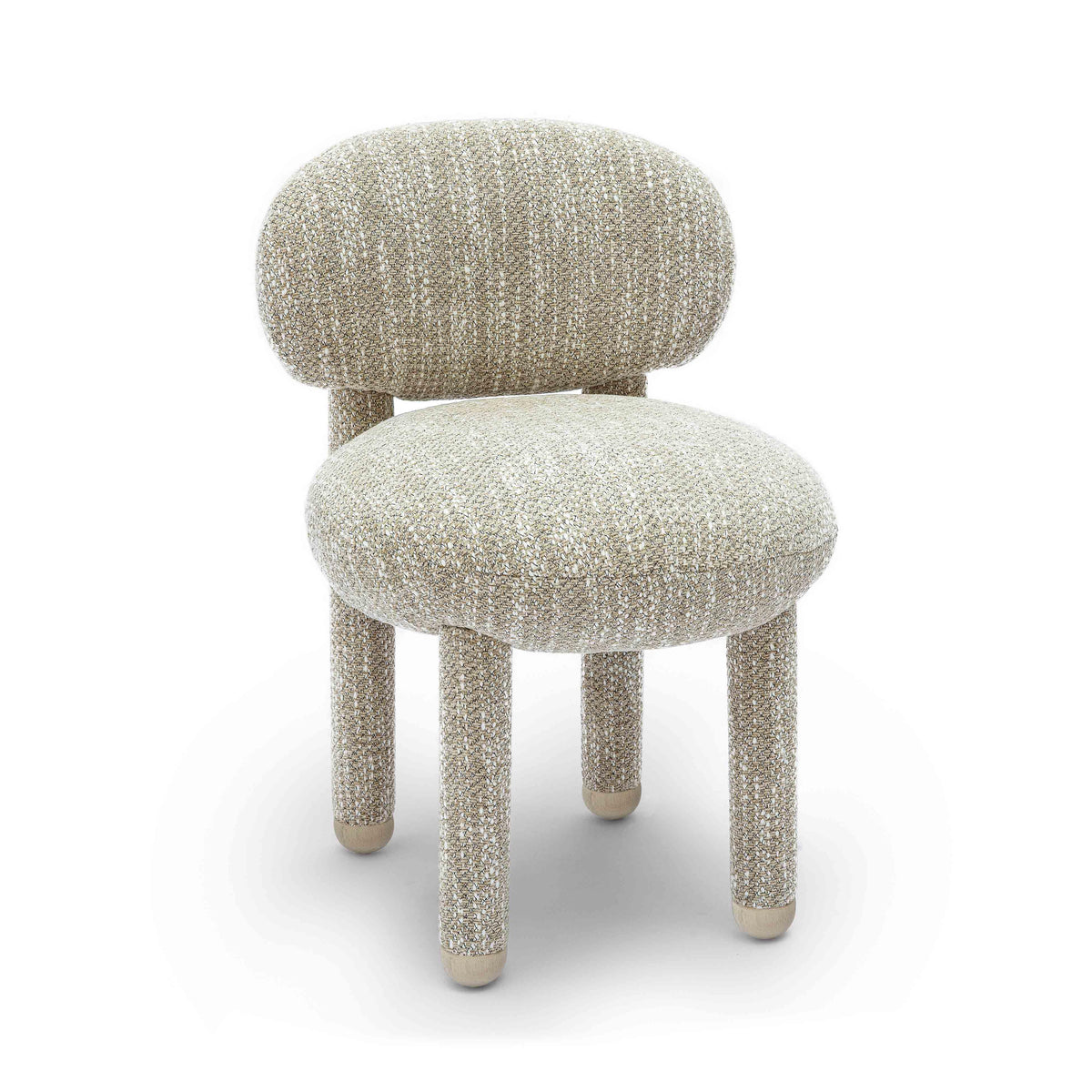 Manu Nubby Performance Fabric Side Chair — Beige null