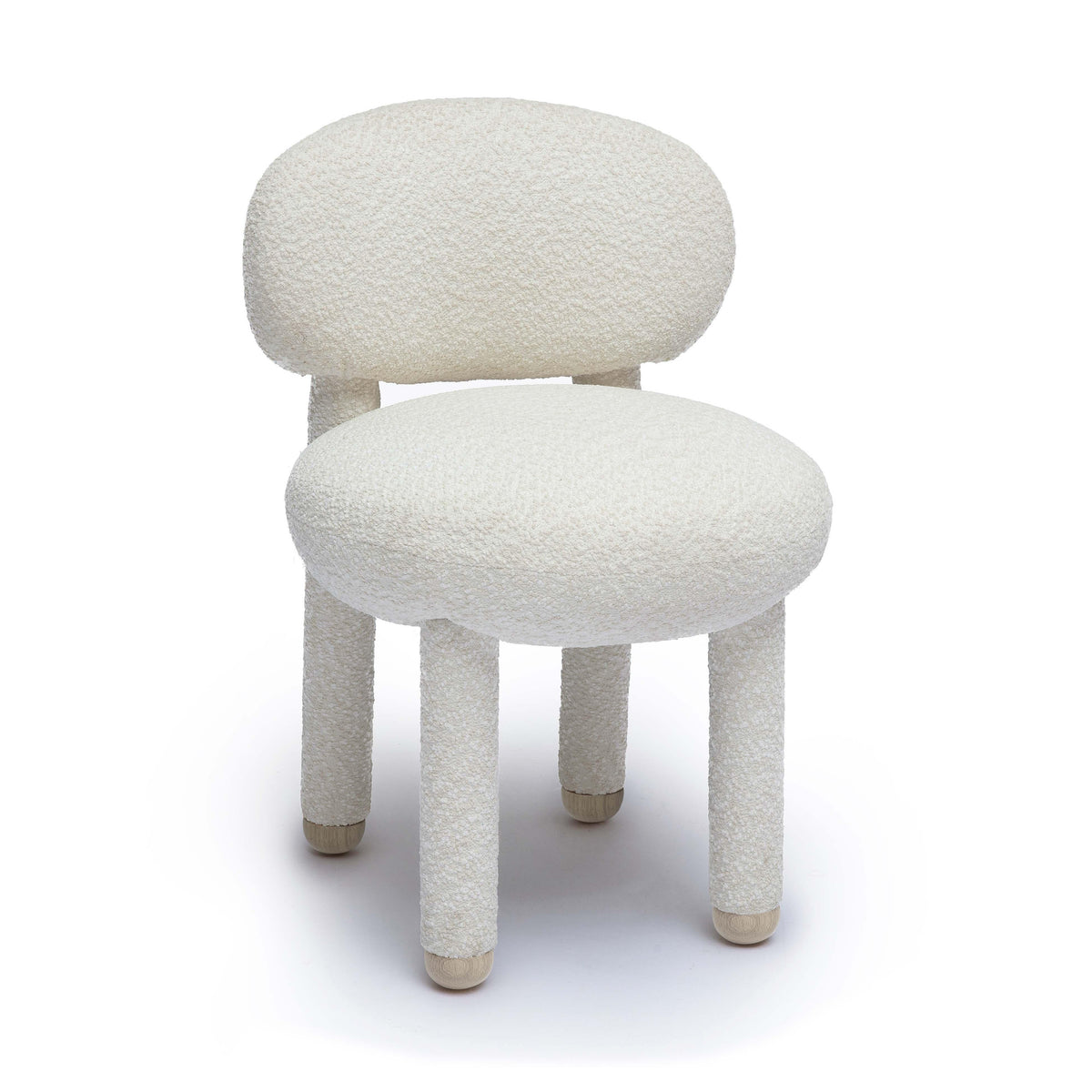 Manu Nubby Performance Fabric Side Chair — Cream null