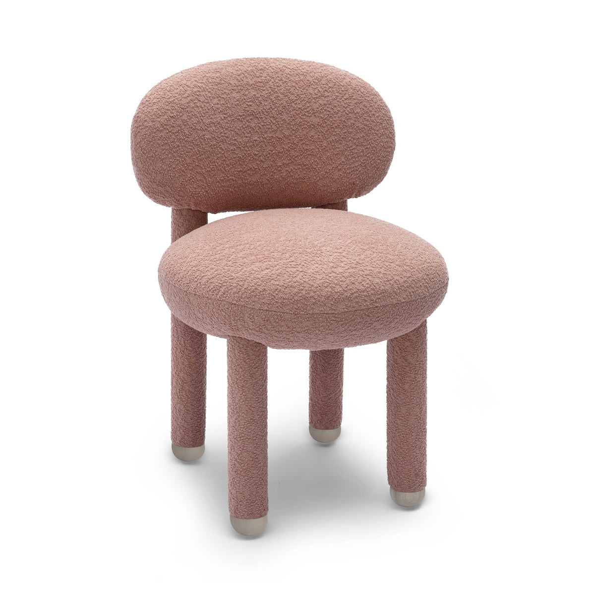 Manu Nubby Performance Fabric Side Chair — Pink null