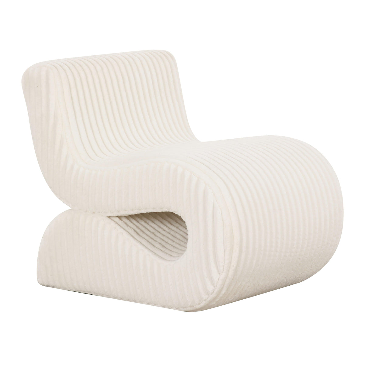 Senna Performance Oversized Corduroy Accent Chair — Cream null