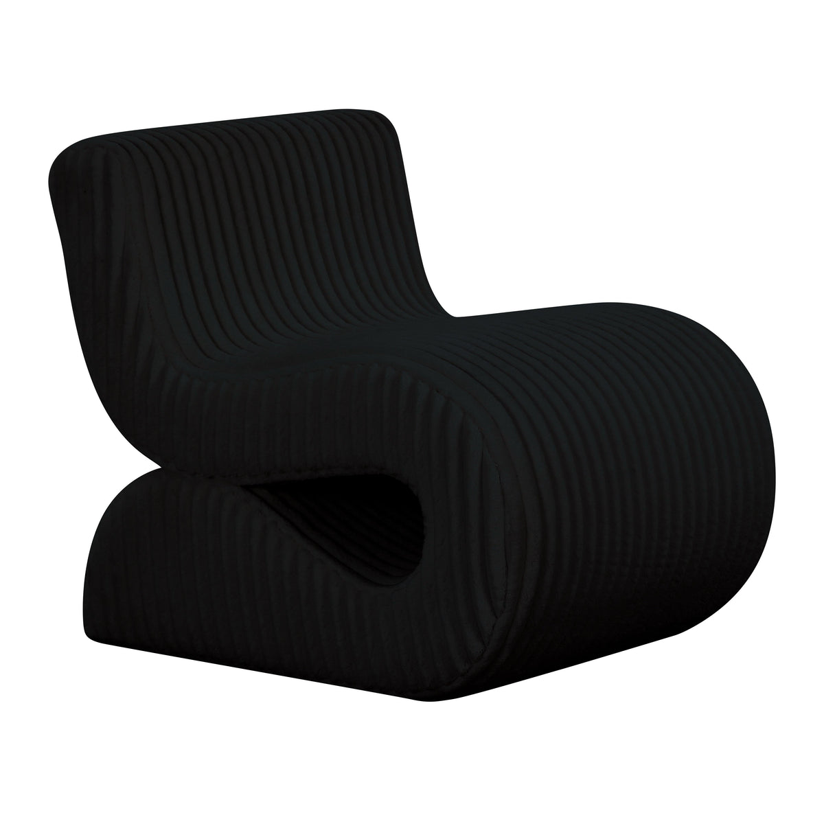 Senna Performance Oversized Corduroy Accent Chair — Black null