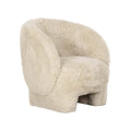 Kiki Contract-Grade Vegan Shearling Accent Chair — Natural null