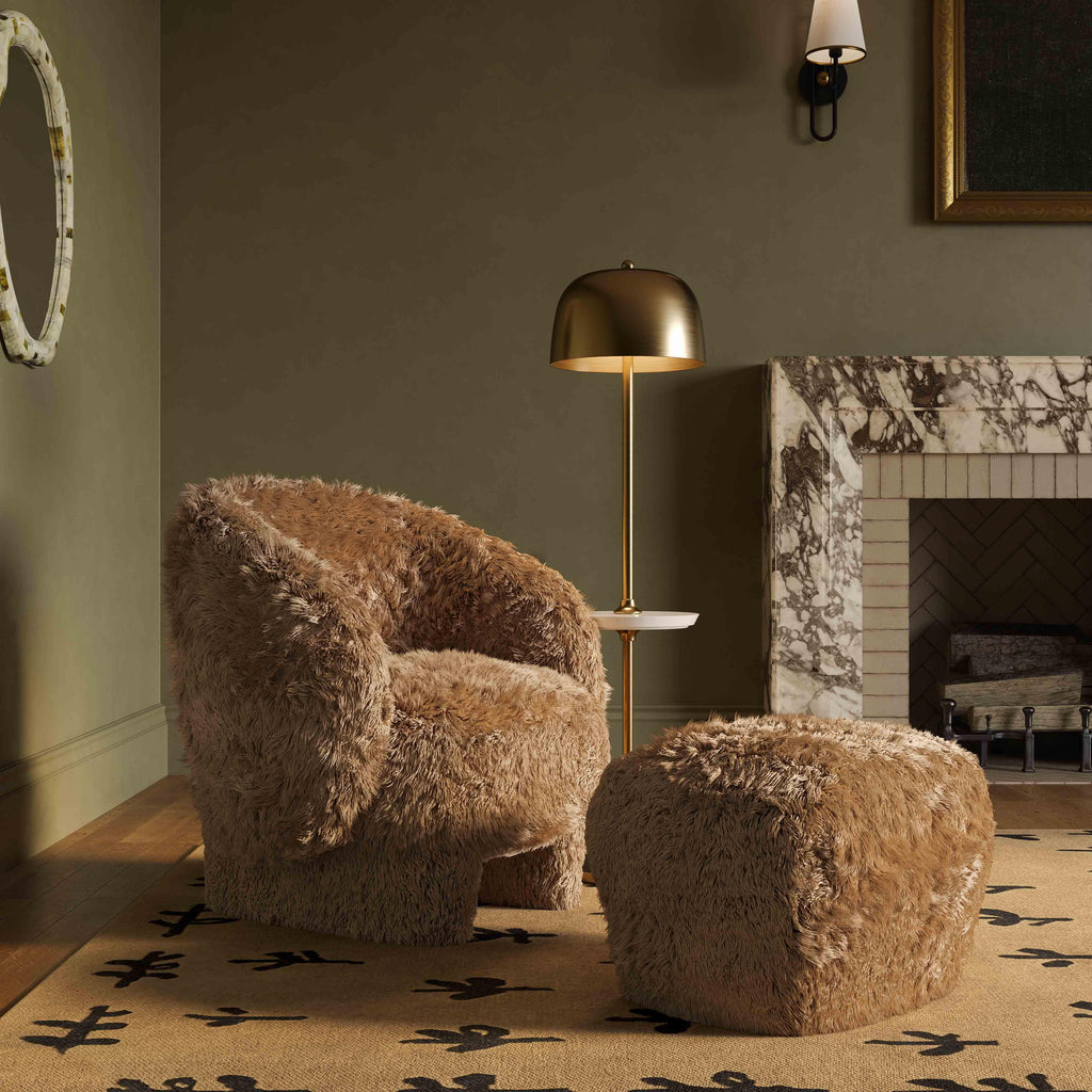 Kiki Contract-Grade Vegan Shearling Accent Chair