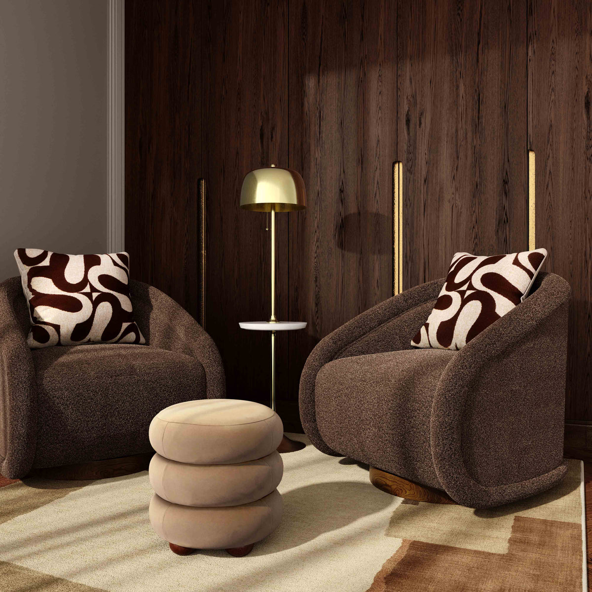 Rory Performance Boucle Swivel Accent Chair