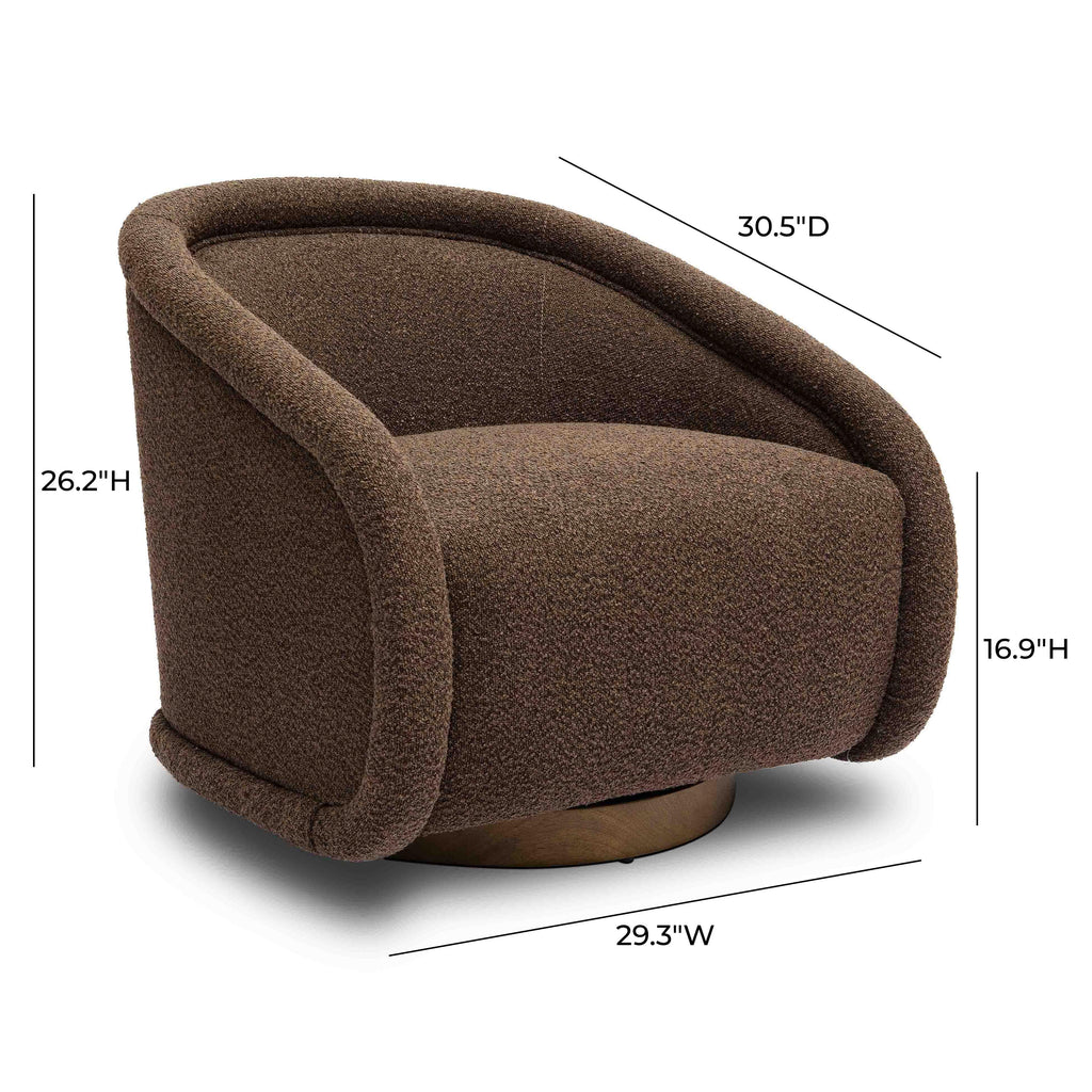 Rory Performance Boucle Swivel Accent Chair