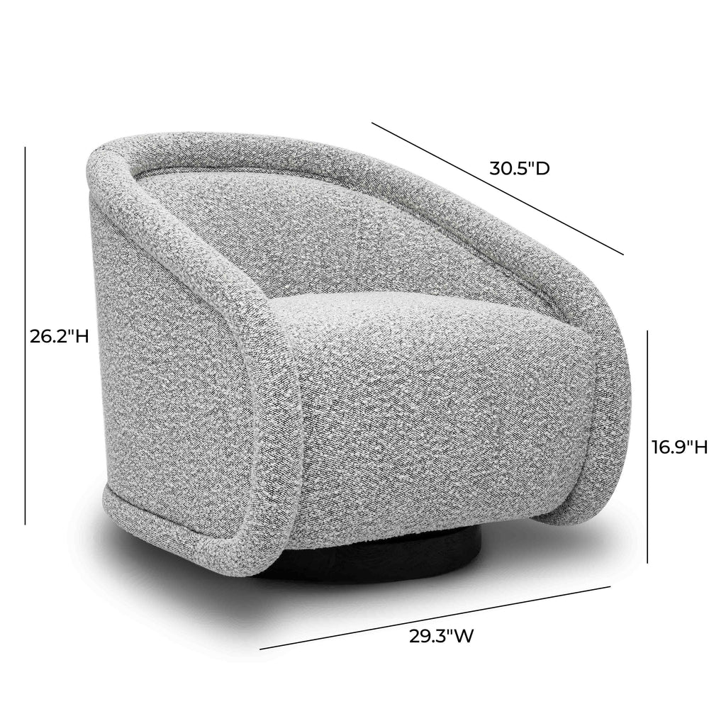 Rory Performance Boucle Swivel Accent Chair