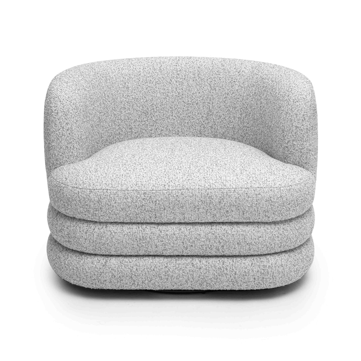 Astor Heavy Performance Boucle Swivel Hotel Lounge Chair — Light Grey null