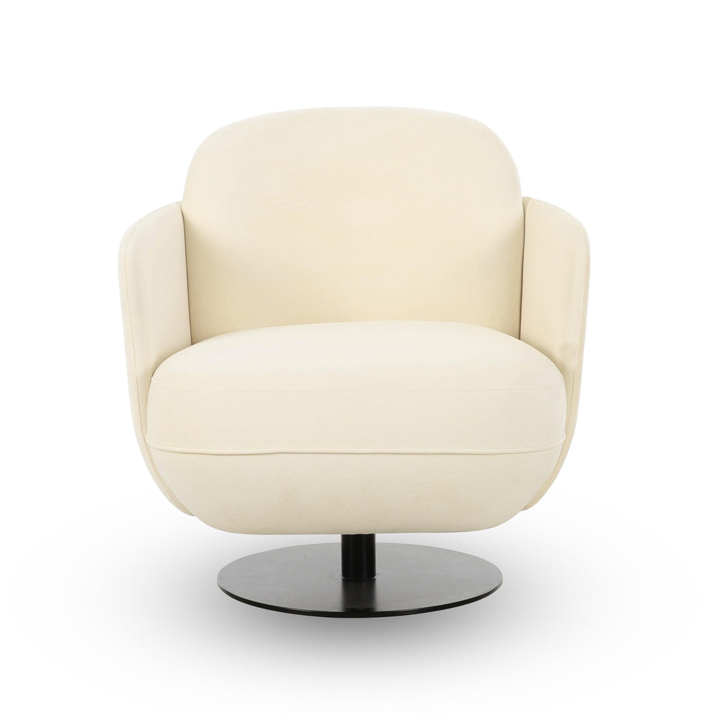 Solange Performance Velvet Swivel Accent Chair