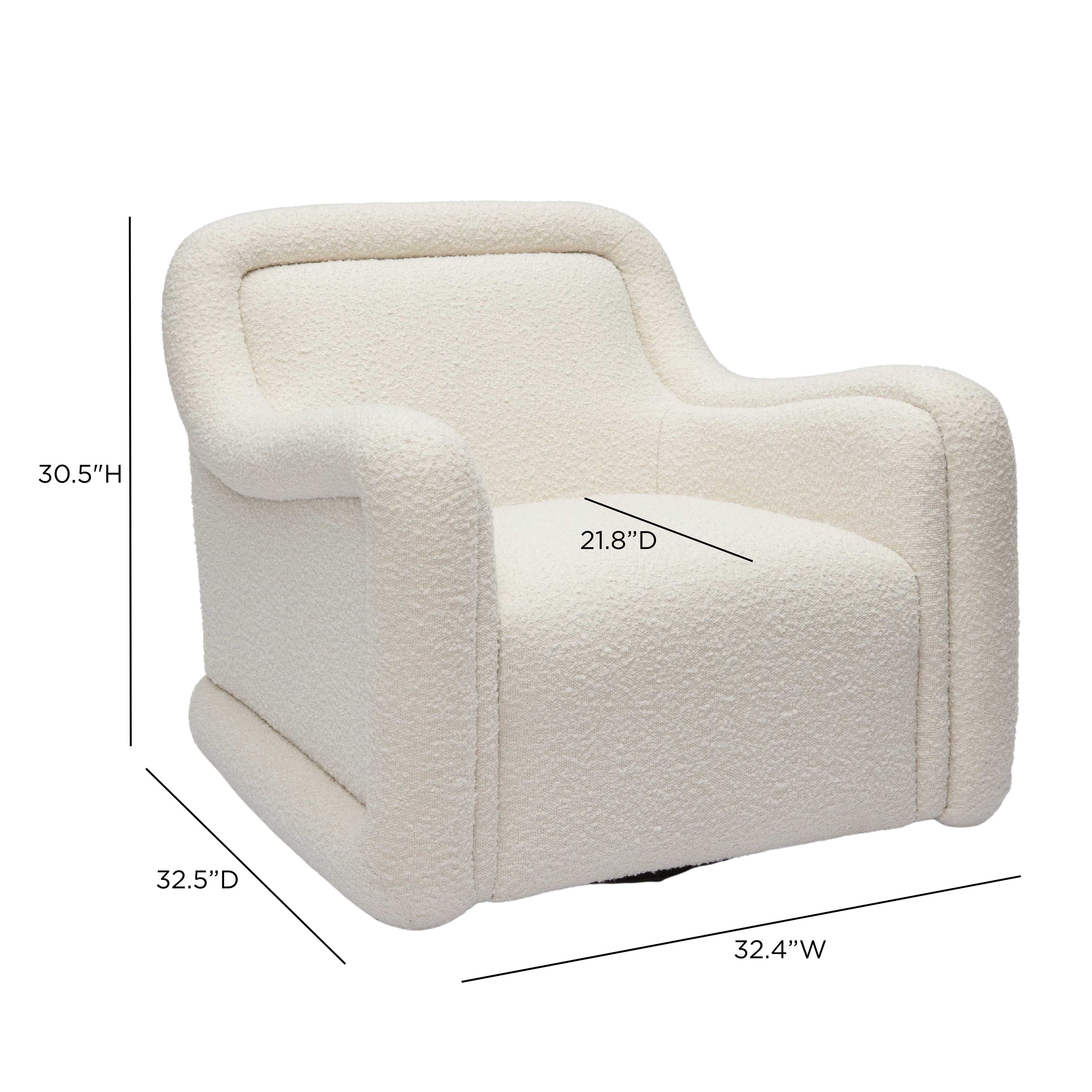Charli Performance Boucle Swivel Chair