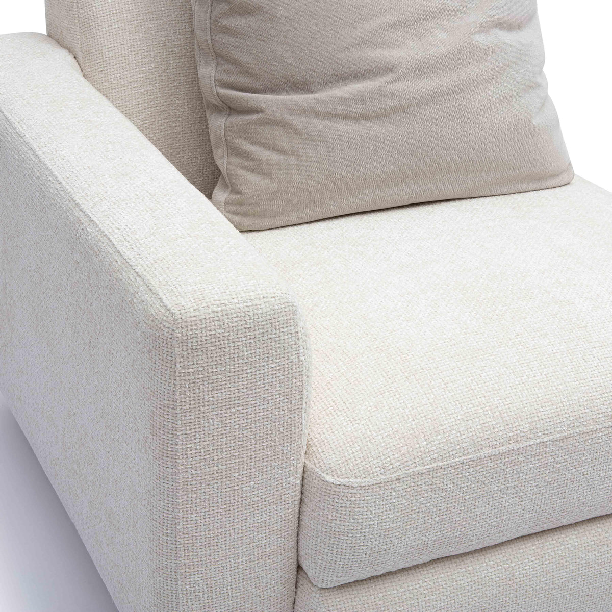 Perry Cream Performance Chenille Modular Corner Chair